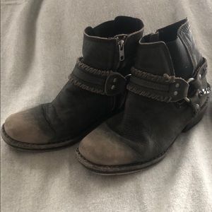Free People Distressed Motorcycle Boots